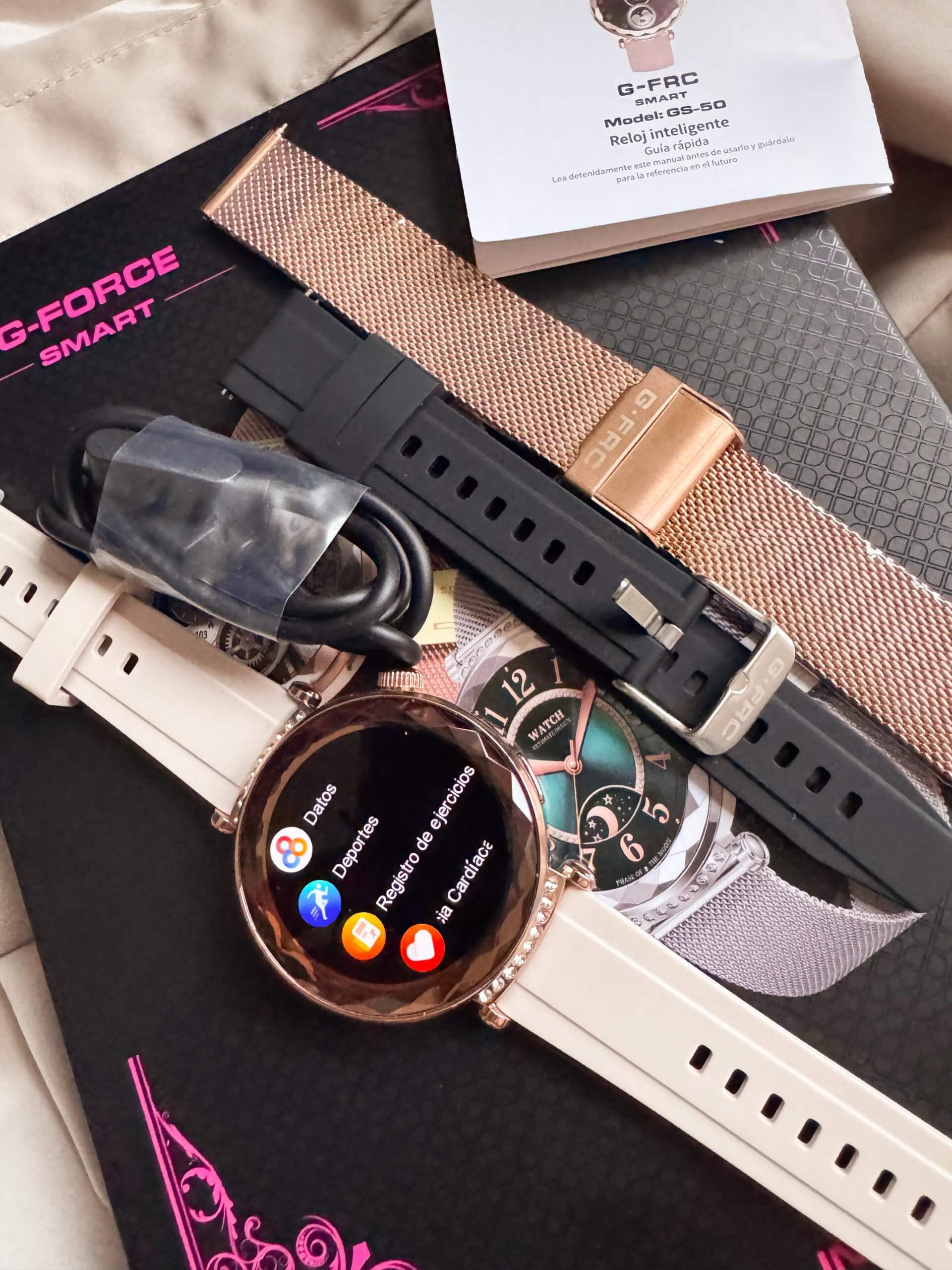 G-FRC SMART GS-50 ROSA PIEDRITAS (1) Reloj inteligente para mujer G-FORCE Smart GS-50 - Imagen 1