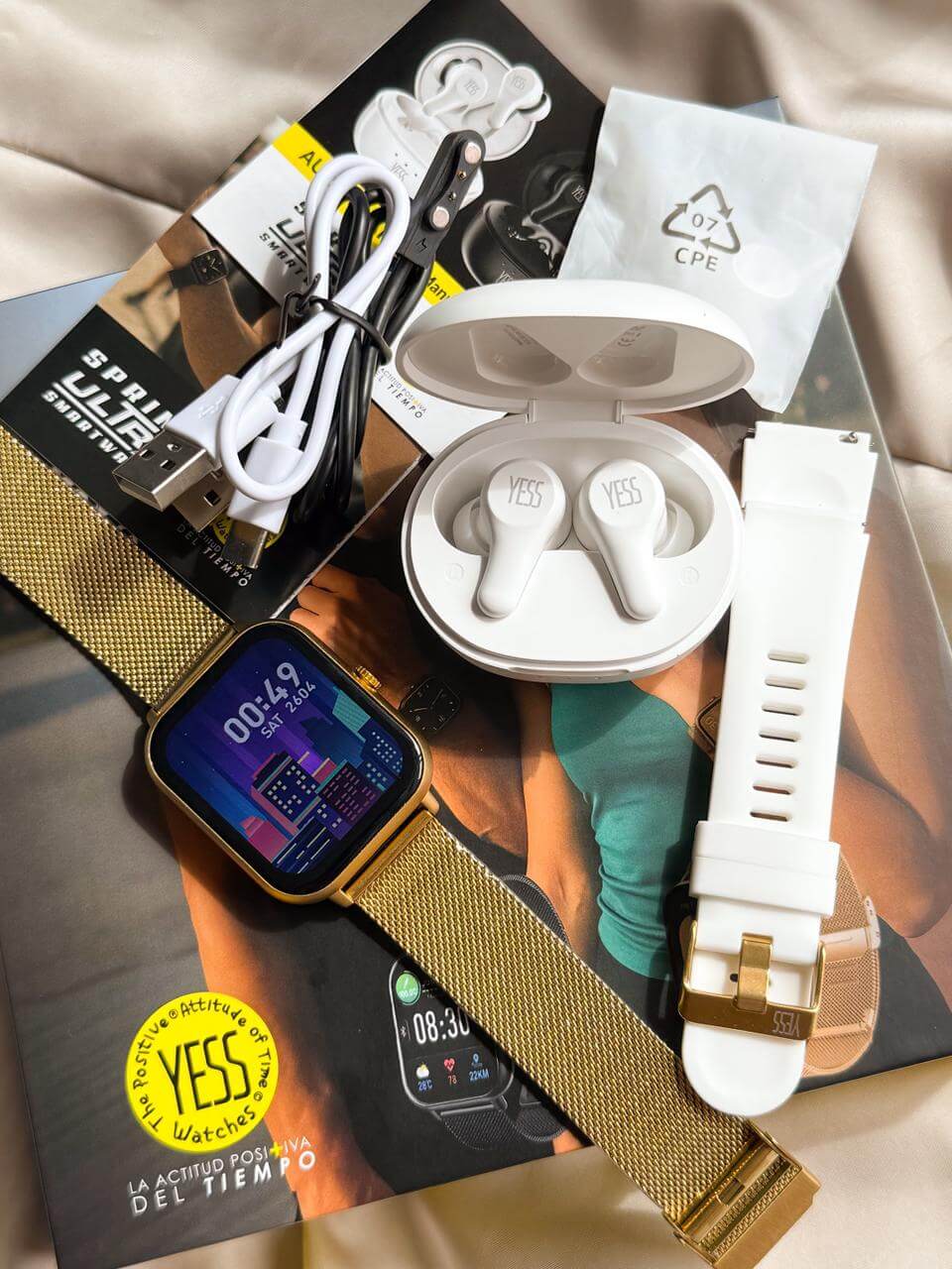 SMART YESS ULTRA-02 DORADO 1 Reloj inteligente YESS SPRINT ULTRA con audífonos - Imagen 1