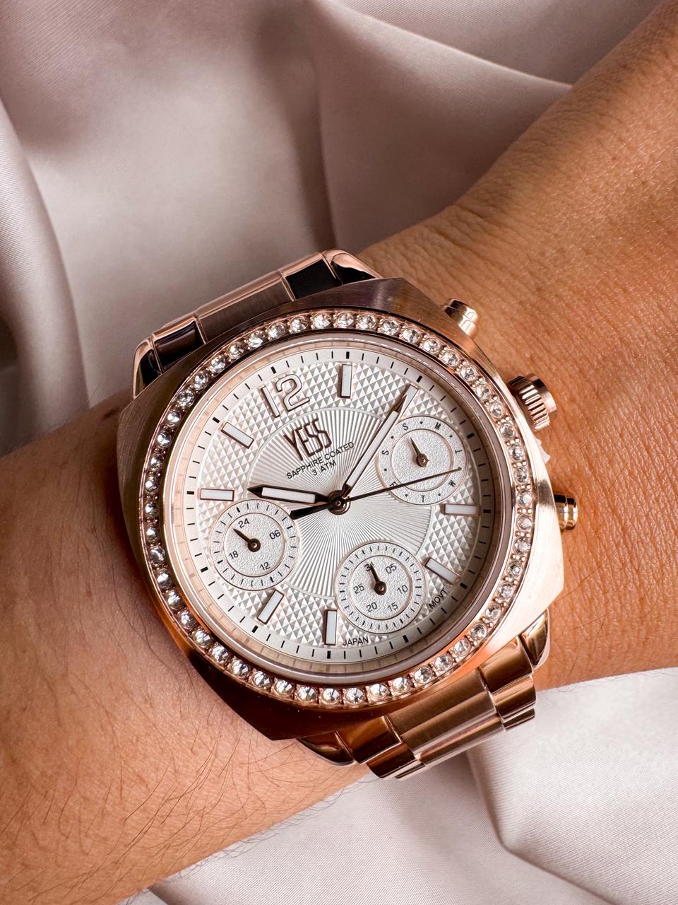 RELOJ YESS SMT-250512-05 ORO ROSA - Imagen 1