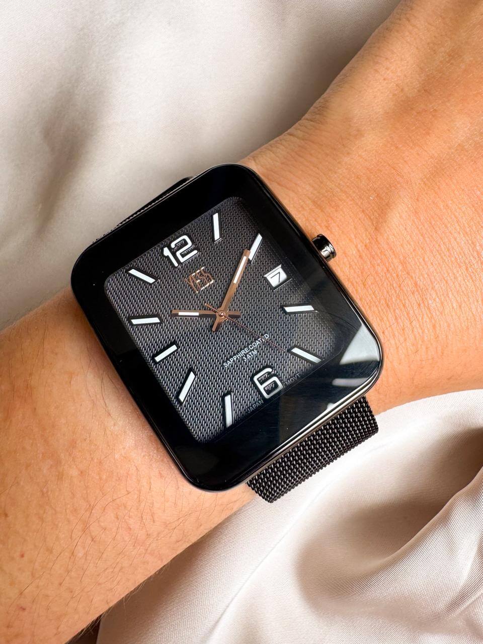 RELOJ YESS Y25002-01 MALLA NEGRO - Imagen 1