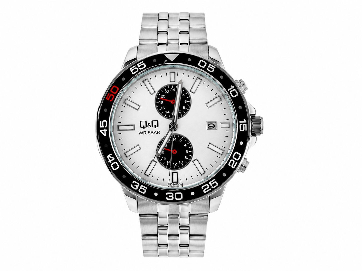 RELOJ QYQ A53A PLATEADO MULTIFUNCIONAL - Imagen 1