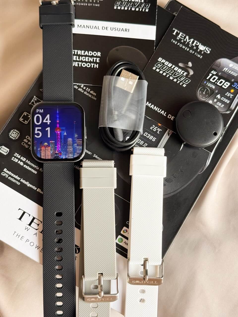 Reloj inteligente SMART TEMPUS CURVO NEGRO - Imagen 1