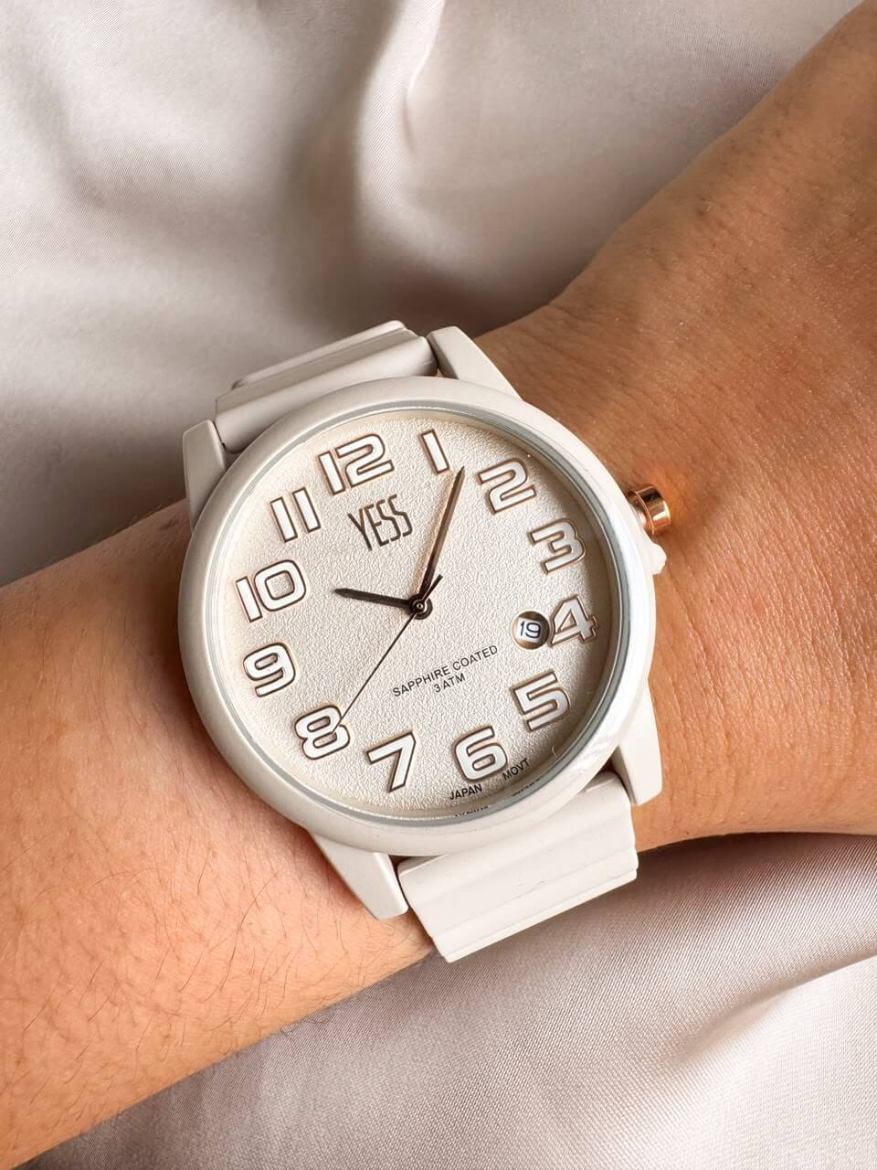 RELOJ Y25039-02 YESS NUDE SILICONA - Imagen 1