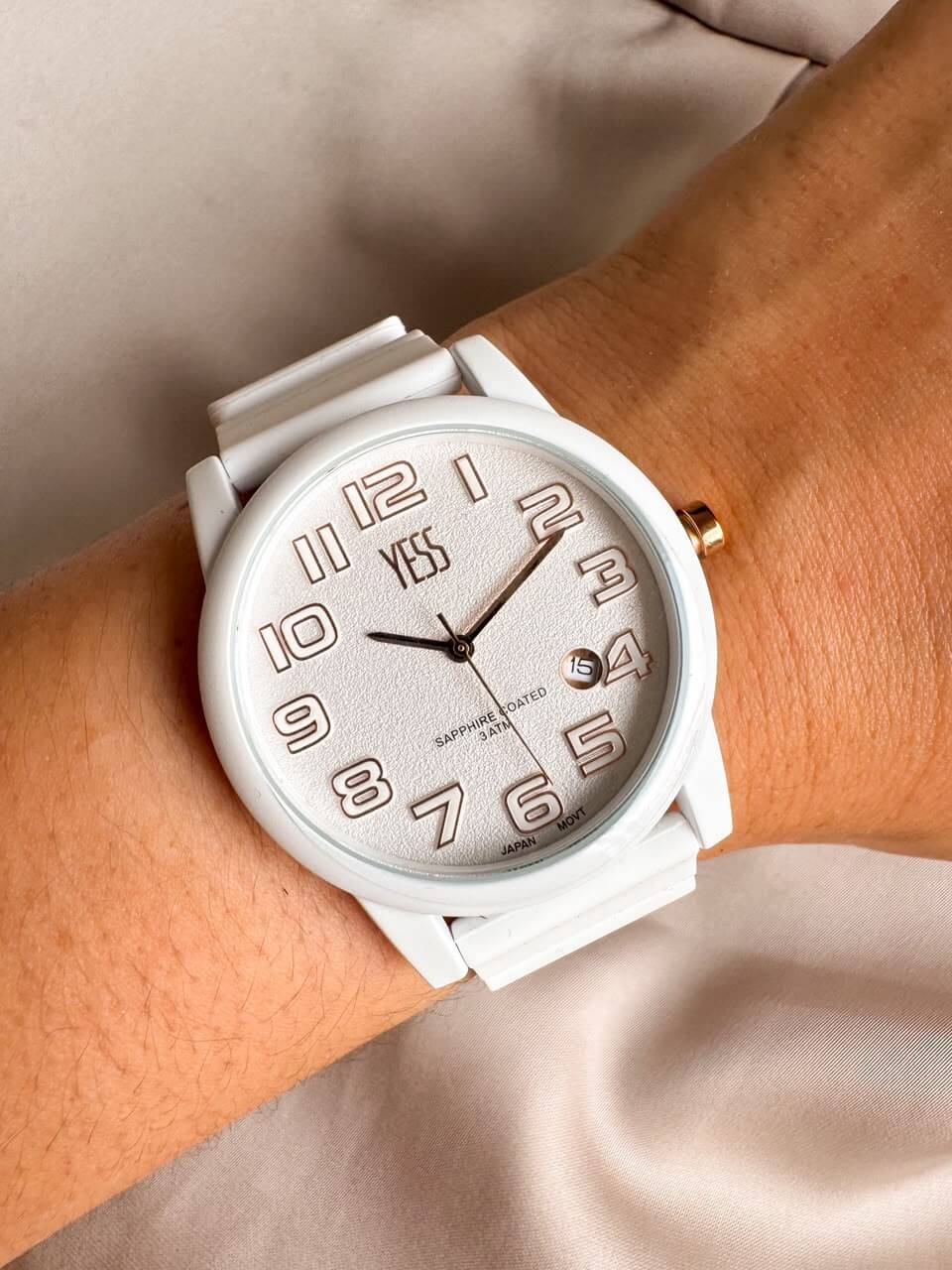 RELOJ Y25039-03 YESS BLANCO SILICONA - Imagen 1
